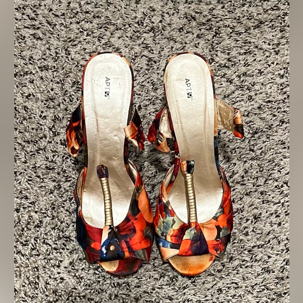 Apt. 9 Women's Floral Open-Toe Heels